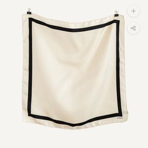 Like New - Bembien Simon Navy Blue White 100% Silk Scarf